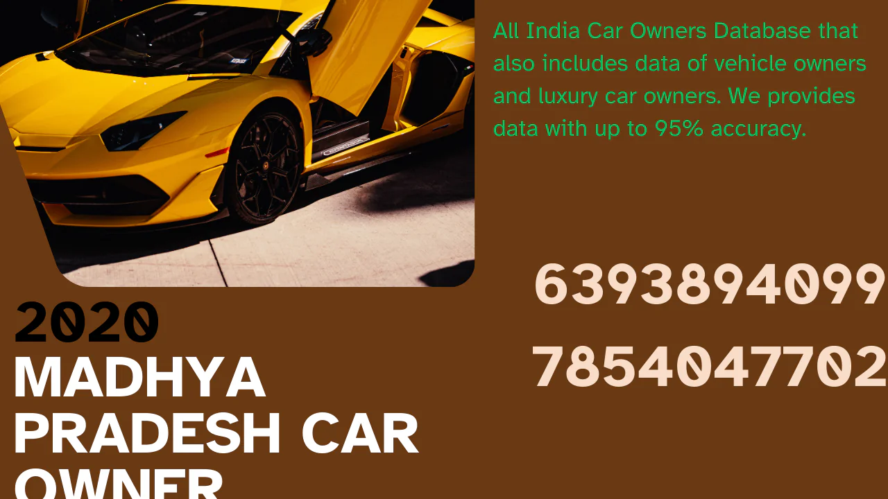 Madhya Pradesh car owner database 2020