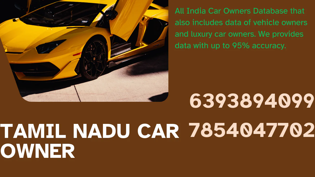 Tamil Nadu car owner database 2018